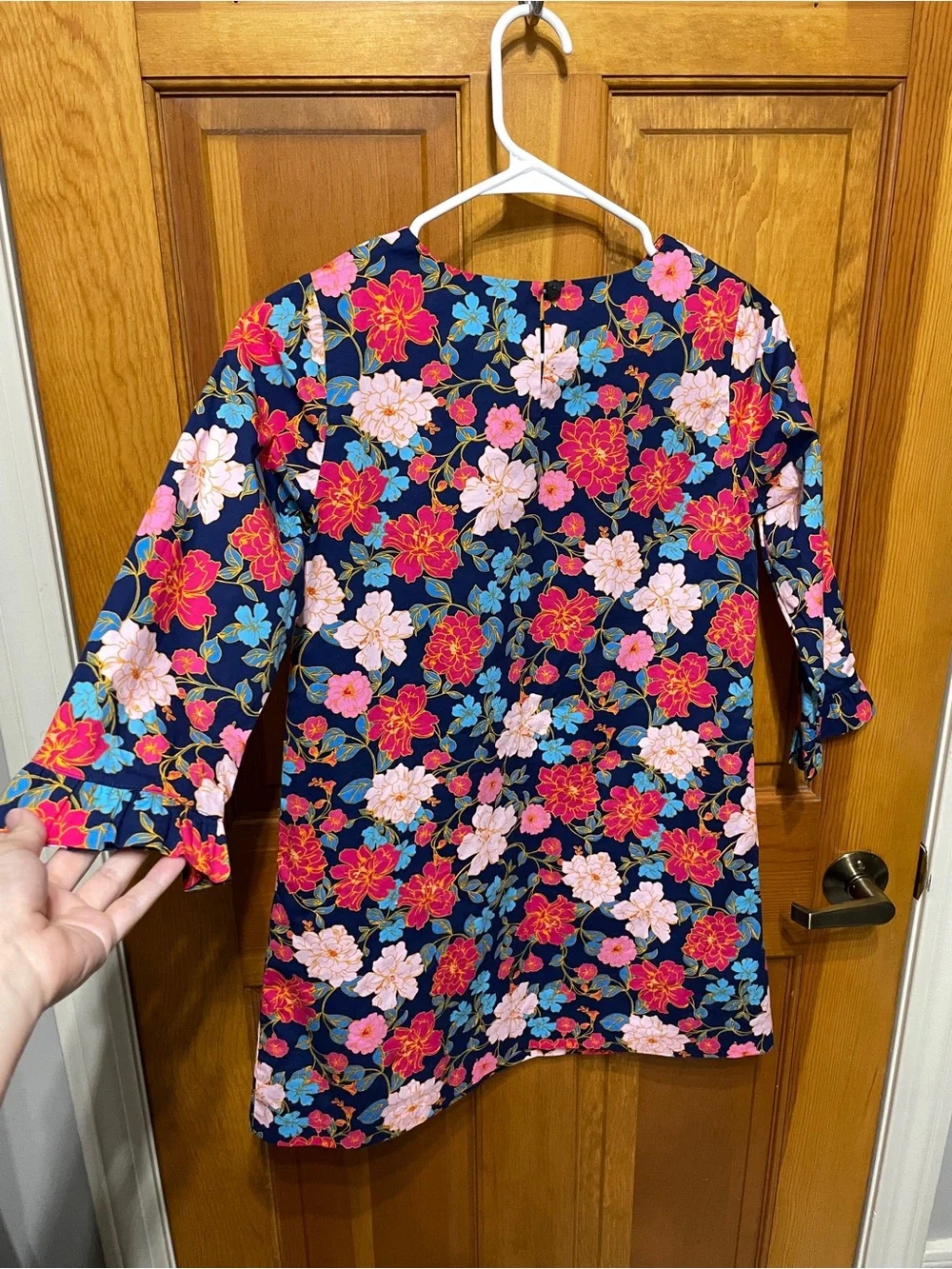 Draper James Kids Floral Dress Easter Flowers Vibrant Colorful Ruffle Sleeve, XL